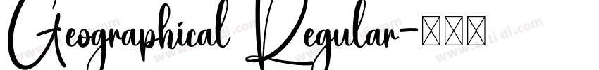 Geographical Regular字体转换